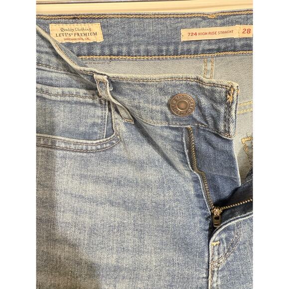 Levi's Premium 724 High Rise Straight Jeans, Women's Size 28 - Picture 4 of 7